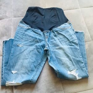 Ingrid and Isabel Maternity Straight Crop Jeans